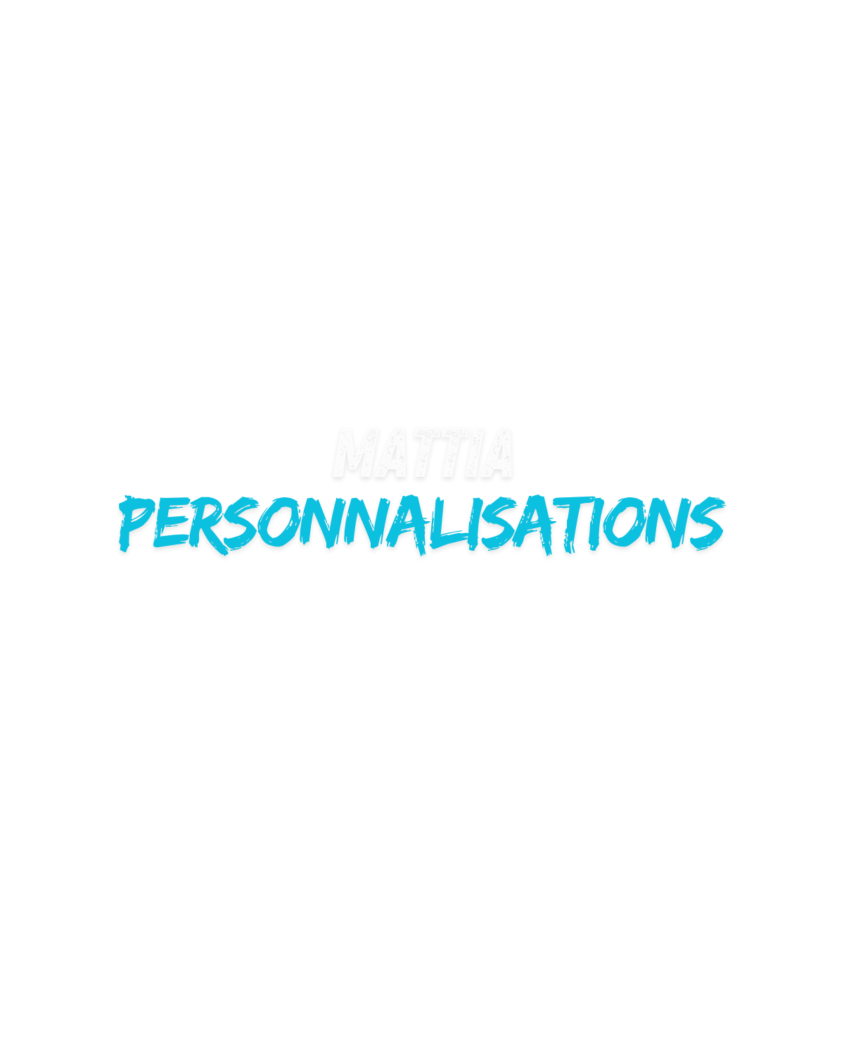 Logo Mattia Personnalisations blanc et bleu